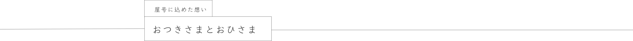 屋号にこめた想い
おつきさまとおひさま